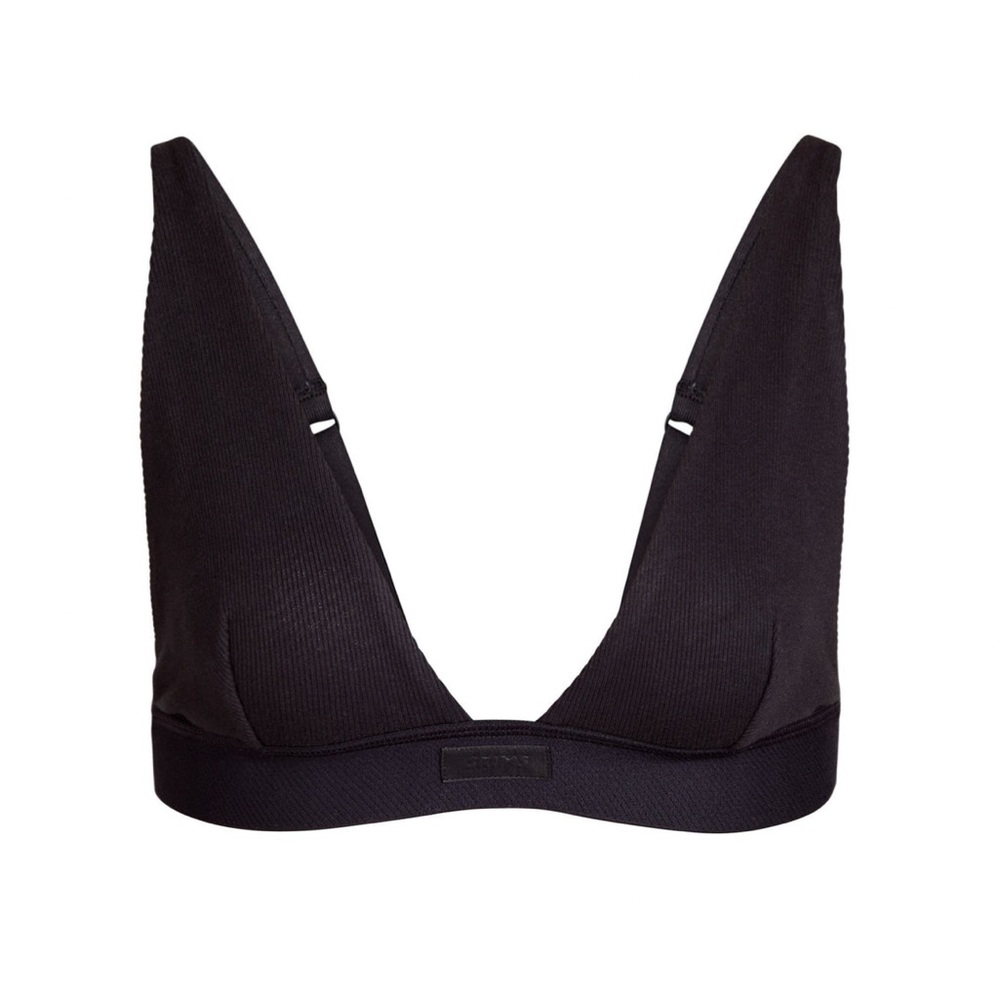 SKIMS Cotton Rib Plunge Bralette